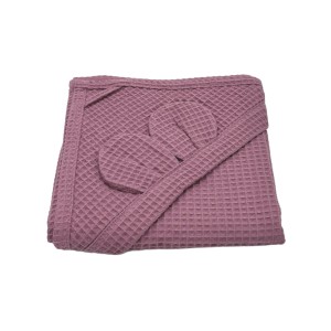 Ręcznik niemowlęcy wafelkowy Róż antyczny 75x75cm   