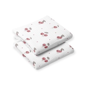 Pieluszki muślinowe 2-pak 65x65cm  Wisienki